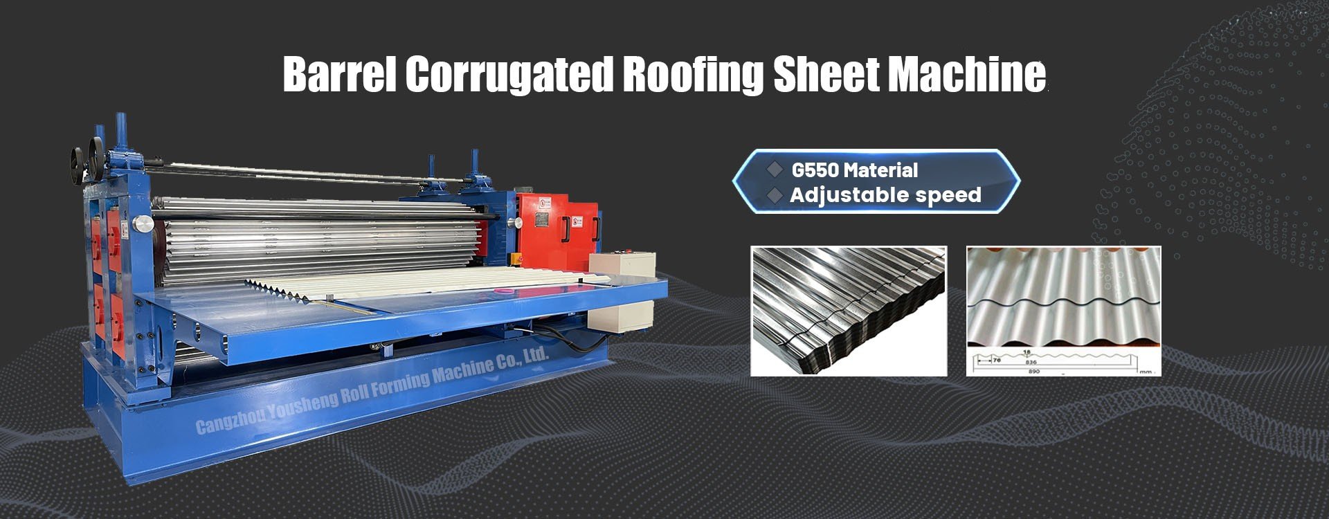 Barrel Corrugated Roofing Sheet Machine